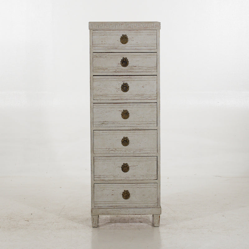 Beautiful tall-boy chest with carvings, circa 100 years old.