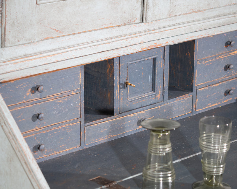 Two-part bureau with carvings, circa 100 years old. - Selected Design & Antiques