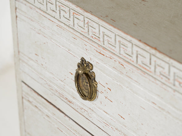 Beautiful tall-boy chest with carvings, circa 100 years old.