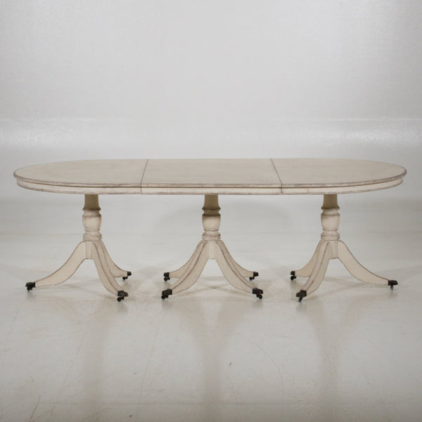 European three-pillar table with bronze feets, 19th C - Selected Design & Antiques