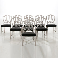 European set of eight chairs and one armchair, circa 1900 - Selected Design & Antiques