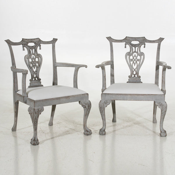 Chippendale style armchairs, 19th C. - Selected Design & Antiques