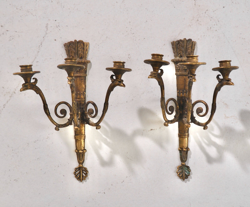 Bronze wall lamps, 19th C. - Selected Design & Antiques