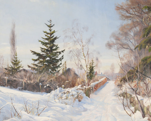 Winter-landscape by Harald Pryn, signed and dated 1949 - Selected Design & Antiques