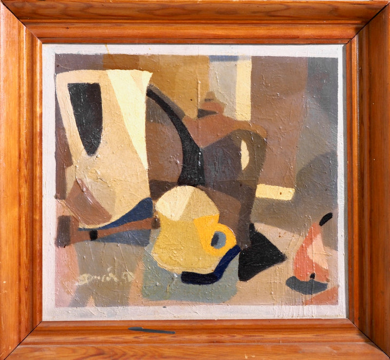 Cubistic painting, probably French, 20th C. - Selected Design & Antiques