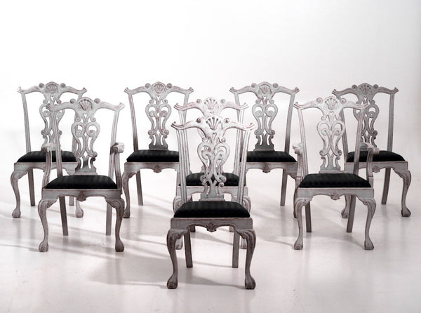 Large eight chairs, 20th C. - Selected Design & Antiques