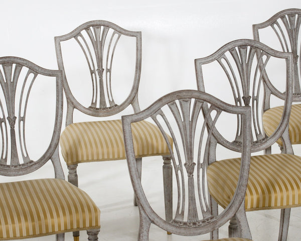Set of six Gustavian style chairs, early 20th C. - Selected Design & Antiques