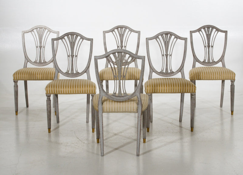 Set of six Gustavian style chairs, early 20th C. - Selected Design & Antiques