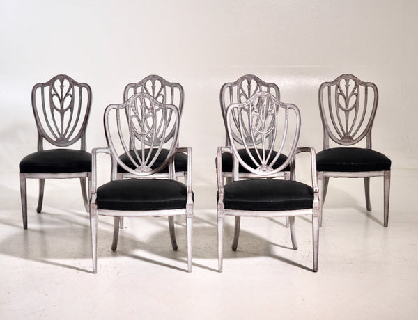Six Gustavian style chairs, 19th C. - Selected Design & Antiques