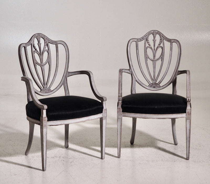 Six Gustavian style chairs, 19th C. - Selected Design & Antiques