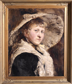 Painting of lady, 19th C. - Selected Design & Antiques