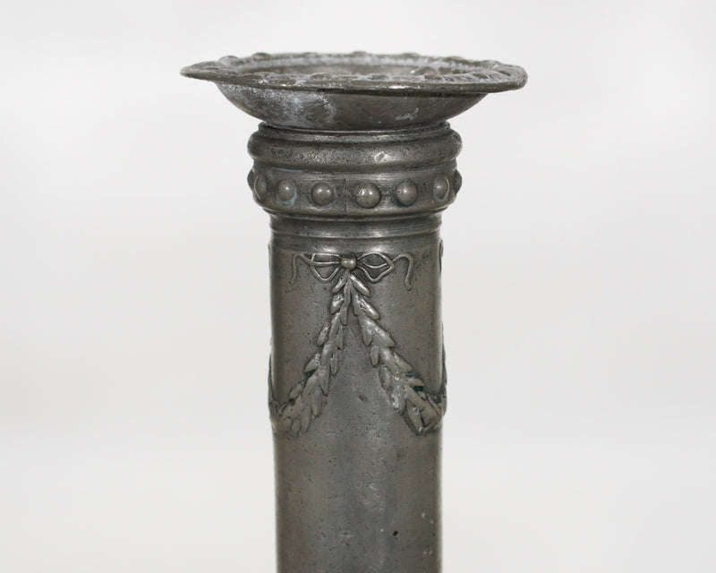 Pair of rare tin candlesticks, circa 1770 - Selected Design & Antiques