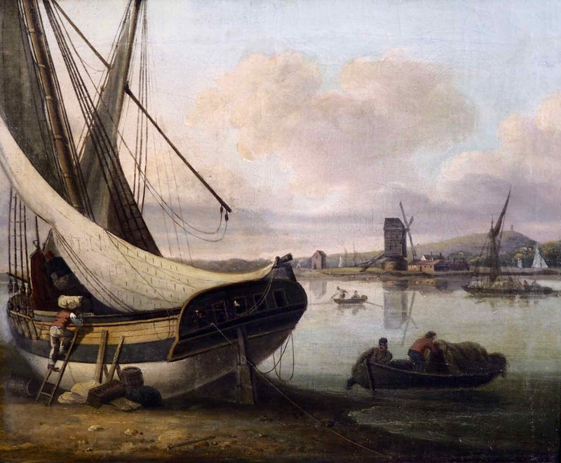 Harbour painting, 19th C. - Selected Design & Antiques